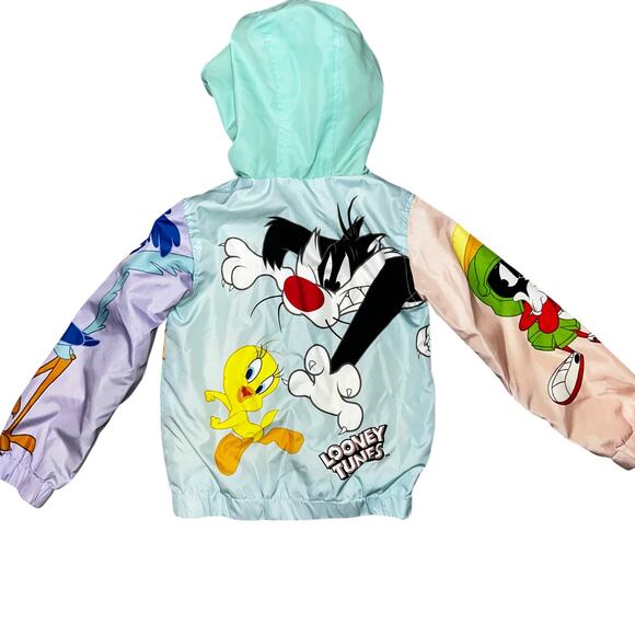 Looney Tunes Members Only Windbreaker Multicolor spring Jacket girls sz 4 tweety - Picture 2 of 5